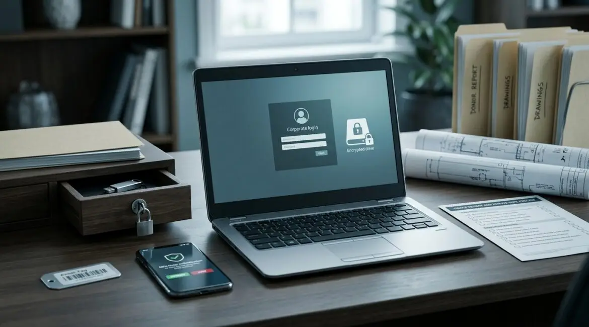 How Should Businesses Protect Sensitive Data on Employee Laptops?